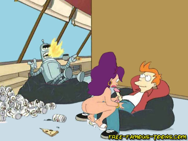 Futurama heroes Leela and Fry orgy - Free-Famous-Toons.com