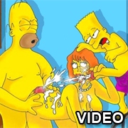 Bart and Homer Simpsons gangbang