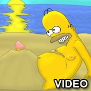Homer Simpson beach story