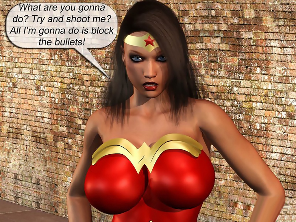 Black Wonder Woman Porn - Wonder Woman interracial sex - Breasty Wonder Woman was fucked hard by black  robber...