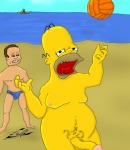Simpsons family beach orgies