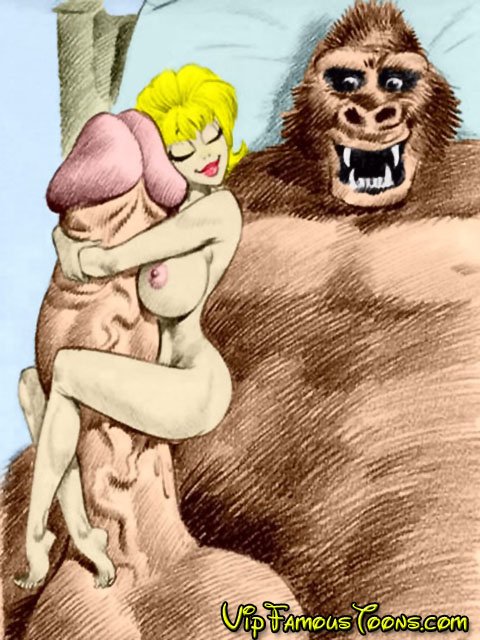 King Kong and blonde girl sex - VipFamousToons.com.